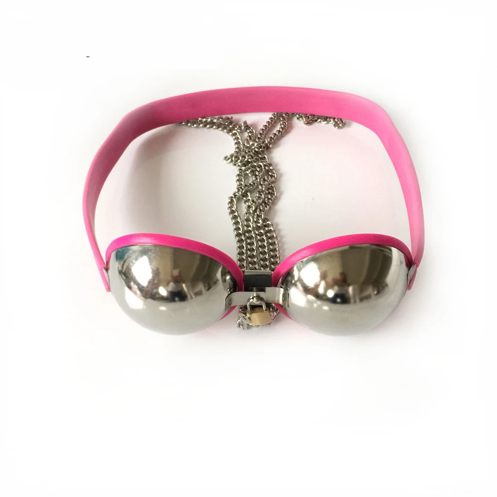 Бюстгальтер из нержавеющей стали грудной бондаж Пояс верности секс игрушки для