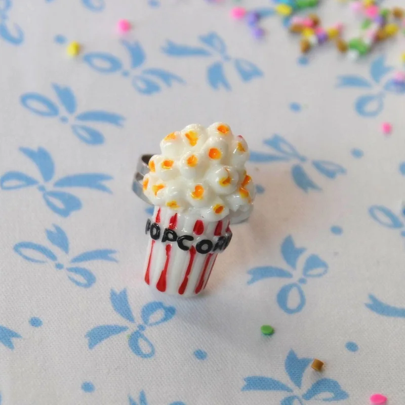 Оригинальный дизайн милое кольцо для попкорна женщин сделай сам ручная работа