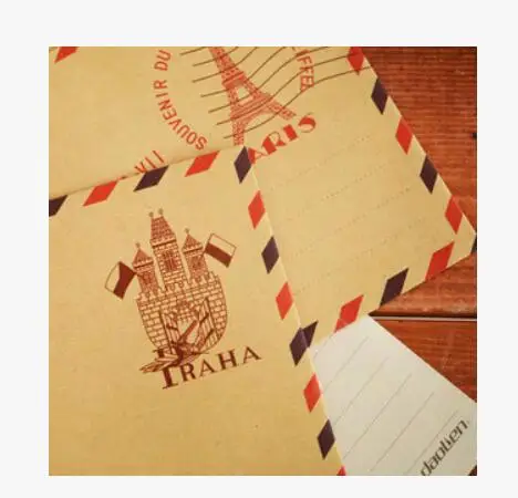 10 шт./упак. большой Размеры Конверт Ретро открытка с буквами Высокое качество