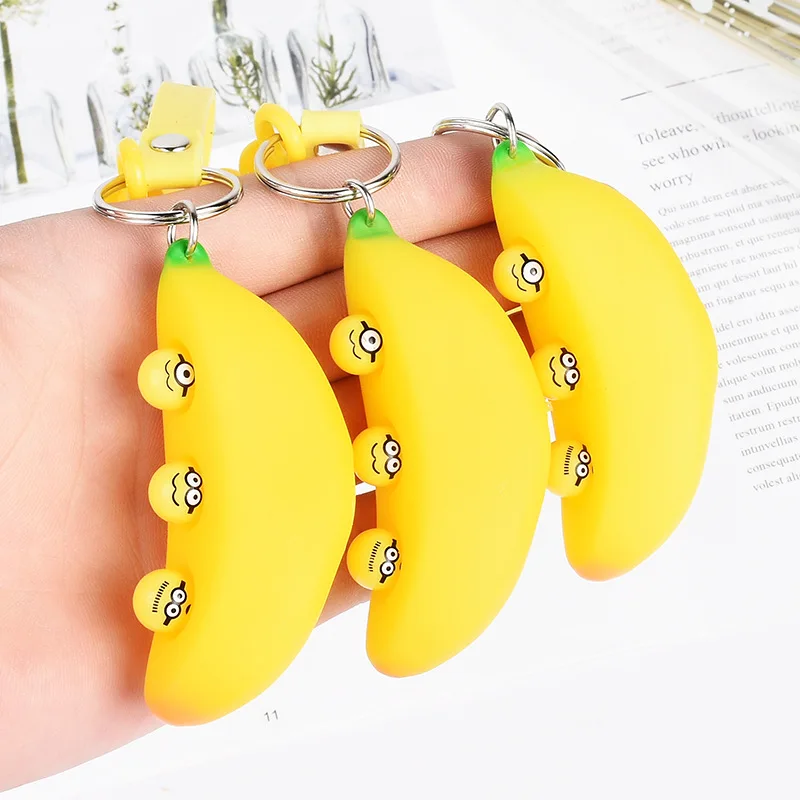 Плюшевая фруктовая игрушка брелок милый банан модный миниатюрный ключ украшения