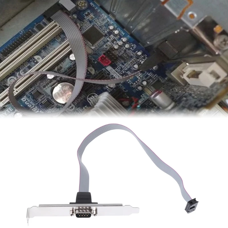 Серия 9 pin DB9 RS232 материнская плата com порт ленточный кабель соединитель кронштейн