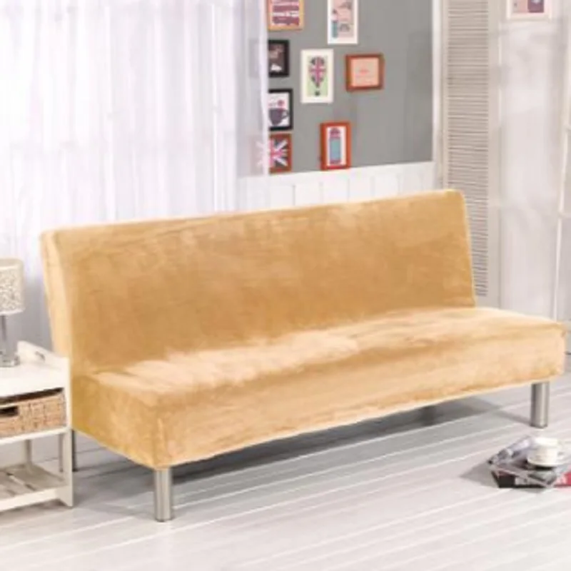 Плюшевый чехол для дивана без подлокотника полноразмерный большой эластичный