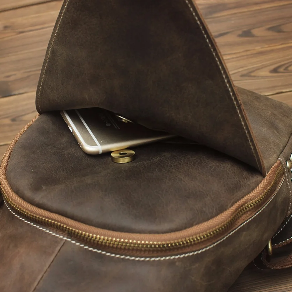 Рюкзак унисекс из натуральной кожи в стиле ретро|Мужские рюкзаки| |