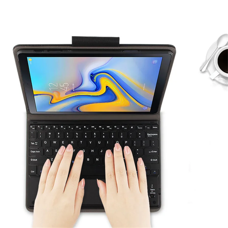 Чехол из искусственной кожи чехол для samsung Galaxy Tab A A2 10,5 SM-T590 T595 T597 съемный планшет Bluetooth клавиатура многоязычный