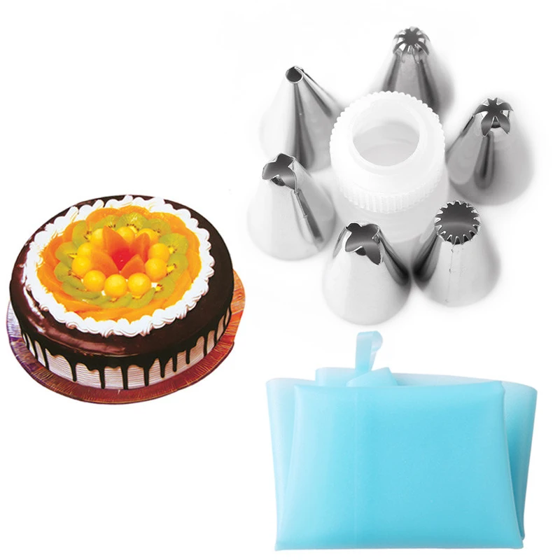 7 шт./компл. Силиконовые Обледенение Трубопроводы Крем Кондитерский Мешок с 6 шт.