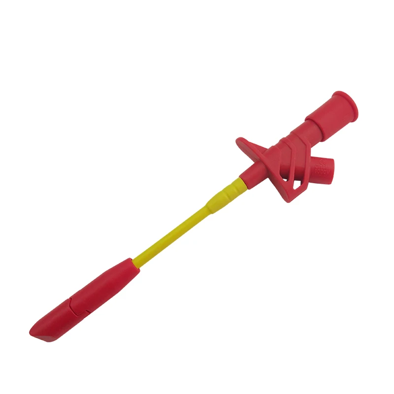 Cleqee P5005 2 шт. 10A профессиональный пирсинг иглы тестовые зажимы мультиметр тесты ing зонд крюк с 4 мм разъем