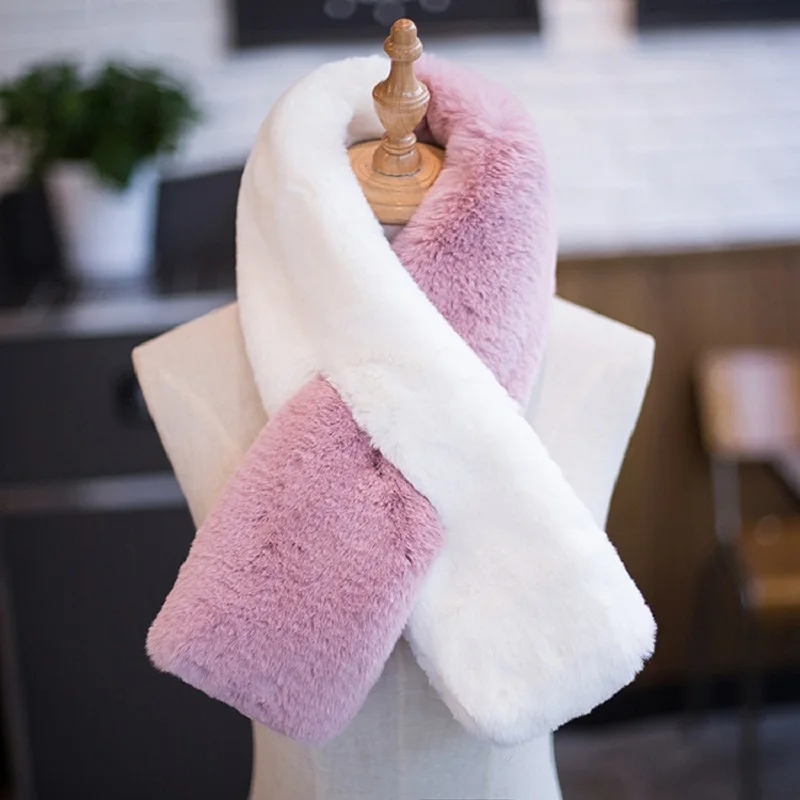 

JKP children imitation lazy rabbit fur scarf double thickened imitation fur scarf 2018 autumn and winter new style scarf FPC-85