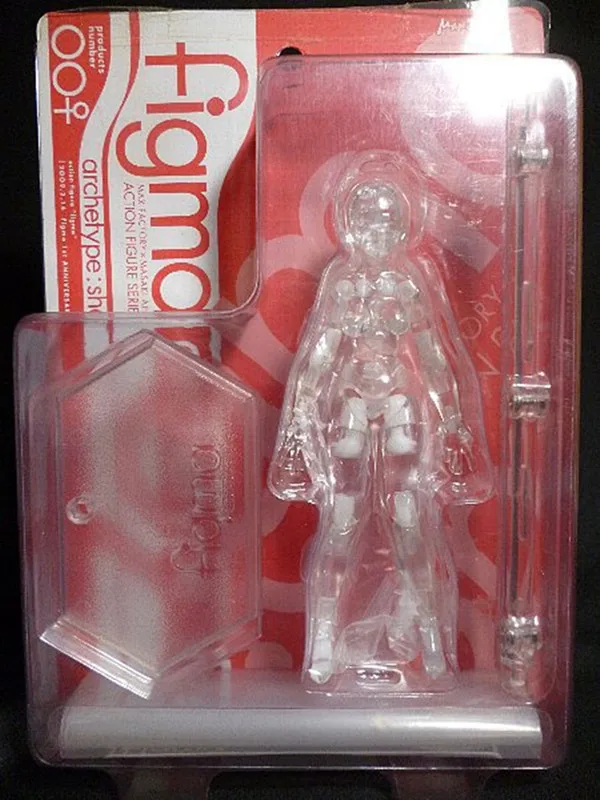Аниме Figma Archetype Body chan Body kun ferrite, фигурка, прозрачный цвет, подвижная ПВХ Коллекция, модель, игрушки для детей - Цвет: Черный