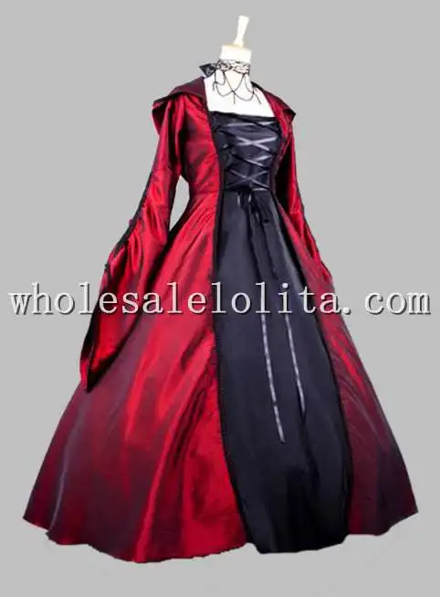 Женское платье с капюшоном в готическом стиле|witch cosplay|cosplay dresswitch dress |