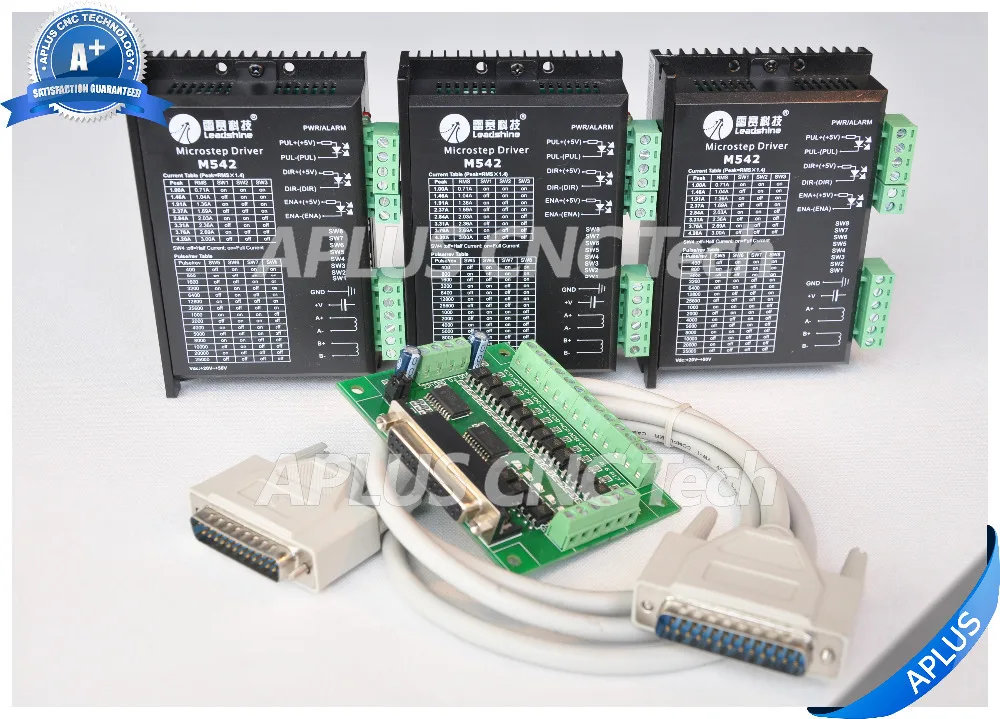 3 шт. LeadShine M542 2 фазный Драйвер шагового двигателя до 50VDC/4.2A/128 microstep|driver impact|driver setdriver