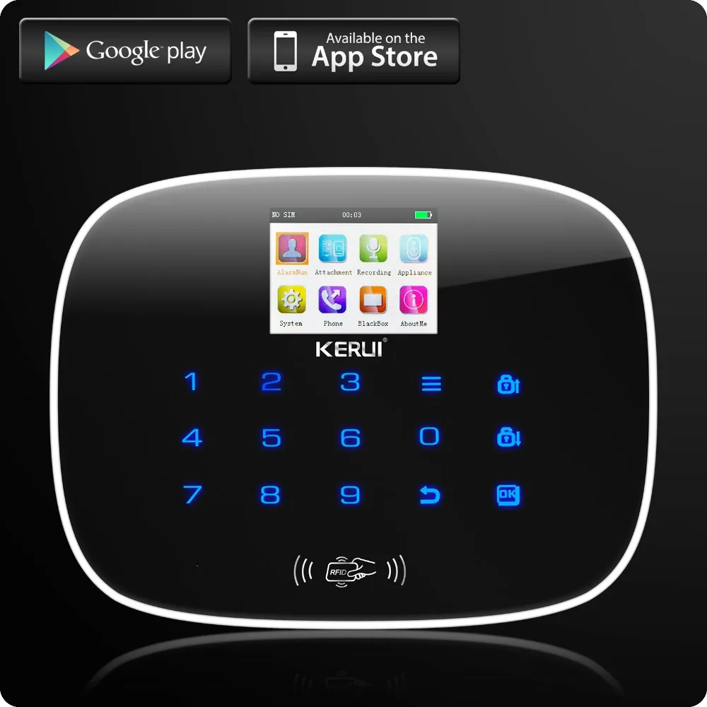 GSM ISO Android App беспроводная домашняя система охранной сигнализации Wifi ip камера SMS RFID