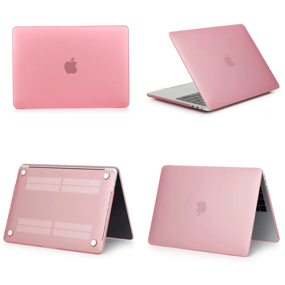 Matte Pink Матовый чехол для ноутбука MacBook Air 11 retina 12 Pro 15 touch bar A1707 Pro 16 A2141 Air 13 Touch ID A1932 чехол - Цвет: Matte Pink