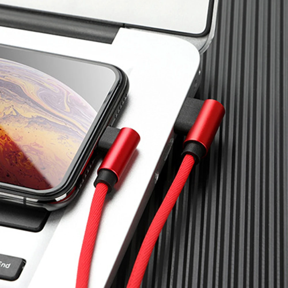 2.4A 90 градусов локоть Micro USB кабель для быстрой зарядки данных для iphone xs samsung Edge Xiaomi Мобильный телефон usb зарядный шнур
