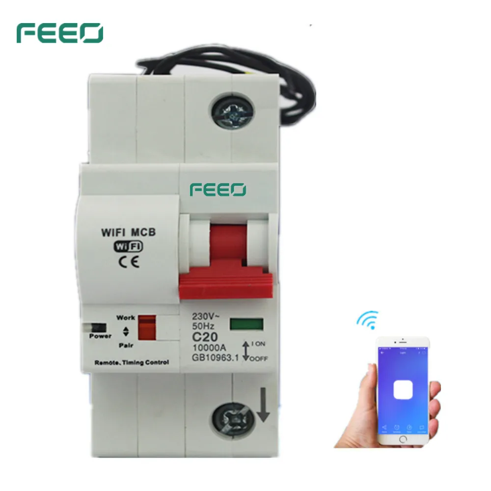 FEEO 1P 32/40/63/80a пульт дистанционного управления Wifi автоматический выключатель
