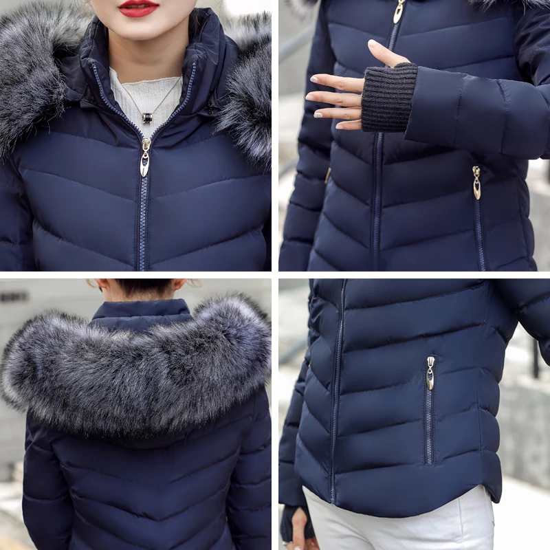 2019 модная зимняя куртка пальто женское длинное утепленное с хлопковой