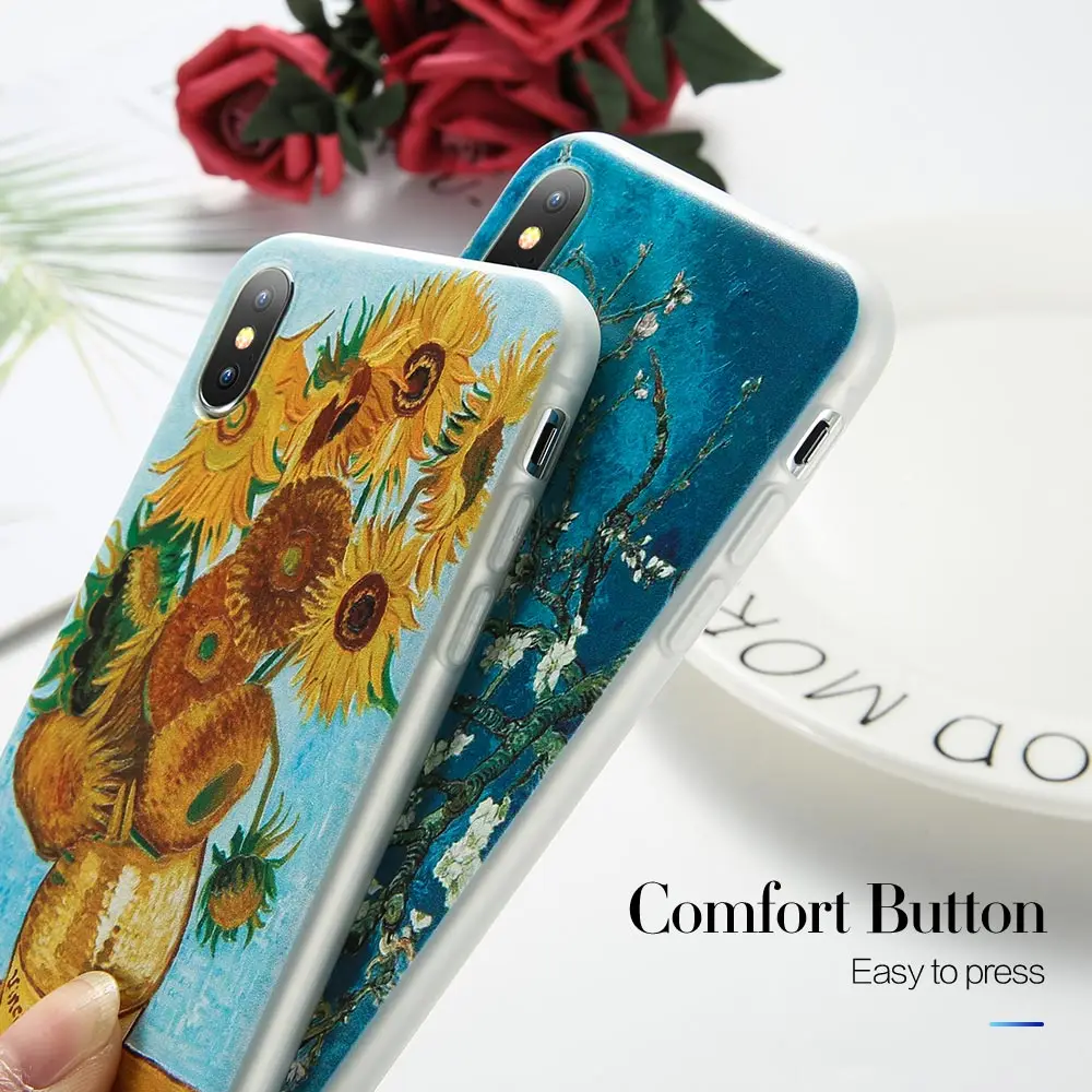 KISSCASE чехол для телефона с рисунком &quotКартина маслом&quot Samsung Galaxy S8 S9 Plus Note 9 8 мягкий
