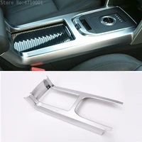 abs chrome gear shift panel frame trim sequin sticker for land rover discovery sport 2015 2017 car styling accessories