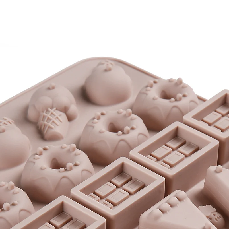 Квадратная 3D многообразная силиконовая форма DIY леденец помадные формы сахарный