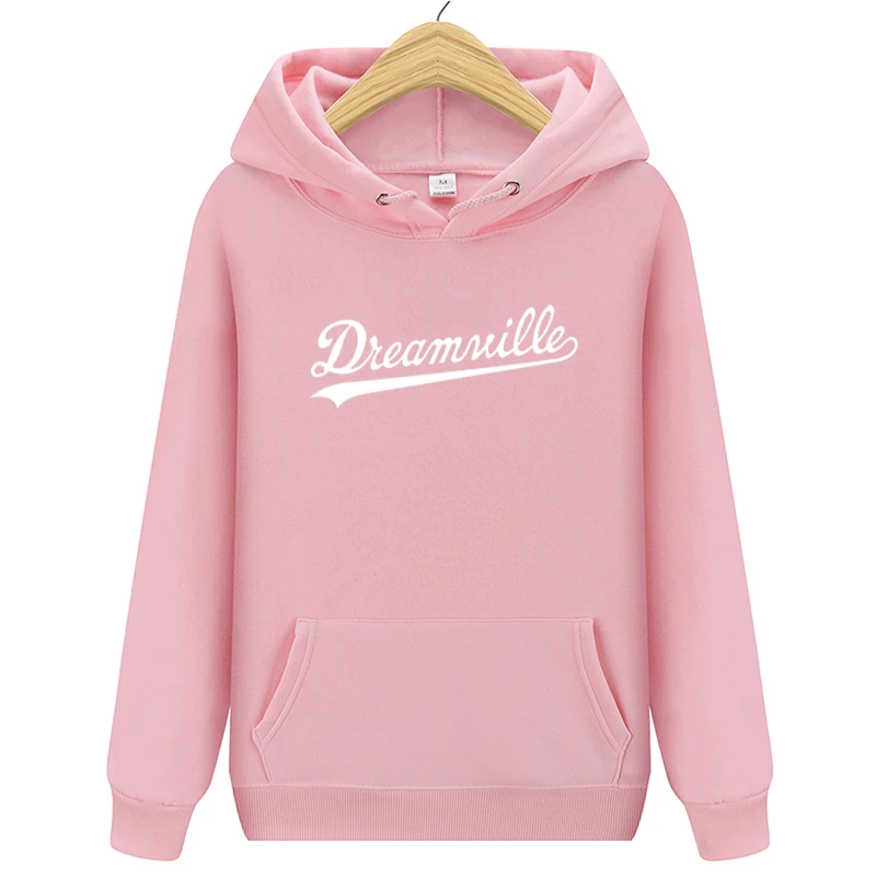 Pink2 Модные Новинка; худи Для мужчин хип-хоп DREAMVILLE Коул Логотип с капюшоном Swag письмо флисовые J худи с принтом Cole зимние толстовки с капюшоном Для мужчин пуловер - Цвет: Pink2