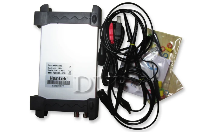 5 шт./лот Hantek 6022BE 20 МГц 2 канала 48MSa/s USB цифровой осциллограф двухканальный с