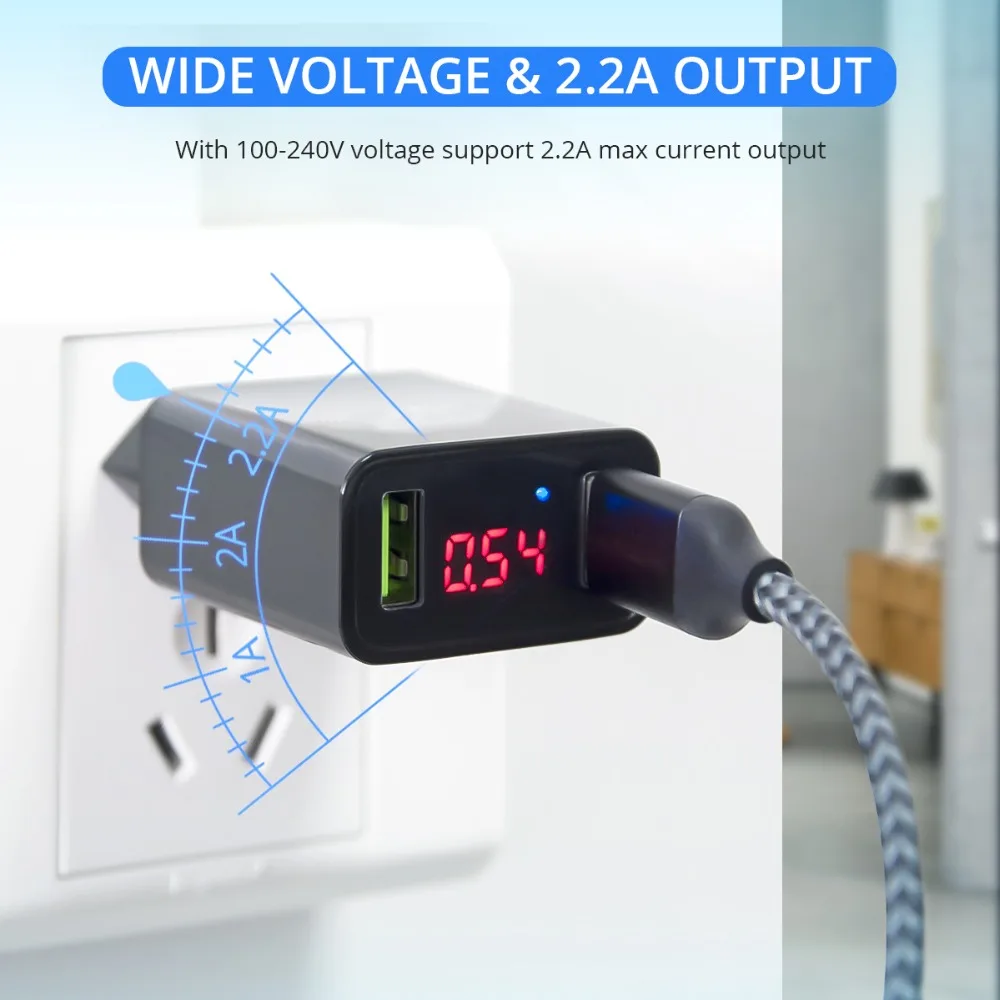 ANMONE USB зарядное устройство 2 порта 5 В А выход адаптер универсальная быстрая