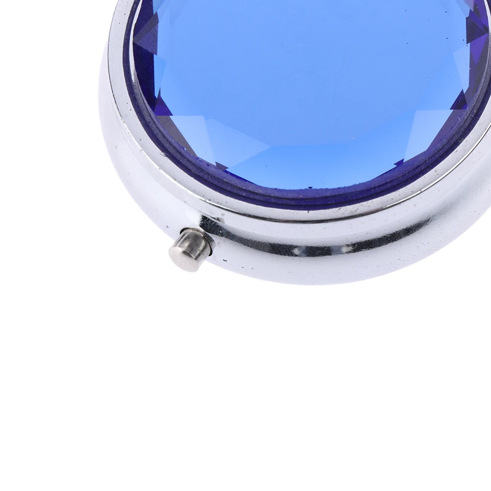 MINI Metal Round Silver Tablet Pill Boxes Holder Small Case Container Medicine | Красота и здоровье