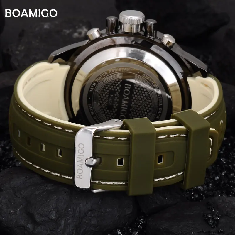 Мужские спортивные часы марки BOAMIGO кварцевые светодиодные аналогово-Цифровые 30M