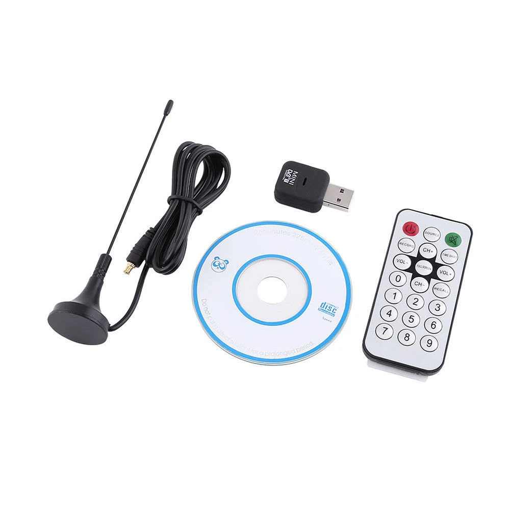 Mini USB 2 0 цифровой DVB-T SDR + DAB FM HD ТВ-тюнер ТВ-палка антенна ключ палка видео вещание