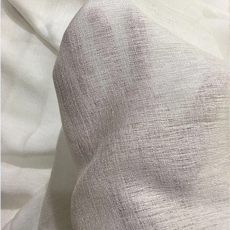 Полубелая Тюлевая занавеска с защитой конфиденциальности для гостиной на заказ