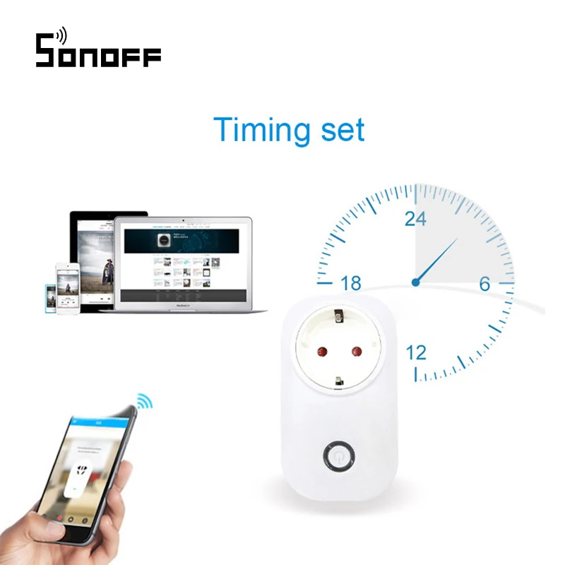 Sonoff S20 Wifi выключатель питания беспроводное приложение пульт дистанционного