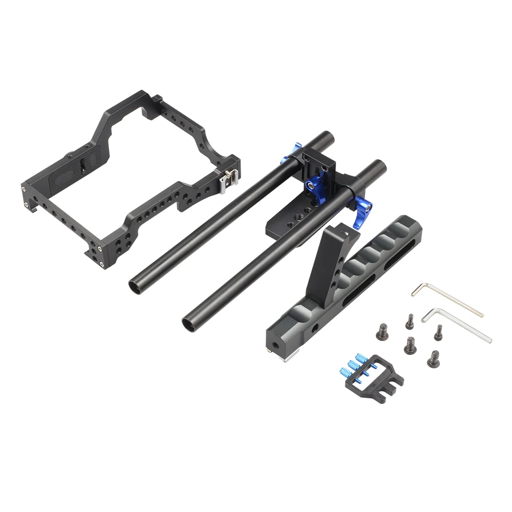 Professional Handle Grip DSLR Rig Video Camera Cage Stabilizer For Sony Alpha A7S A7 A7R A7RII A7SII for Panasonic Lumix GH4 |