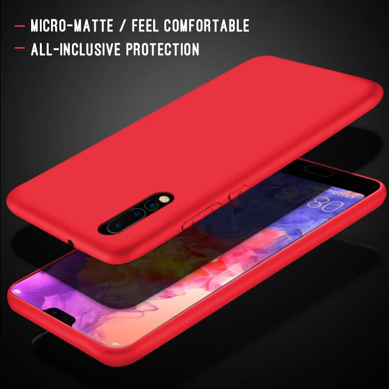 Полное покрытие матовый чехол для huawei Коврики 20 10 P20 P30 Pro Nova4 P Smart Y9 2019 Honor 8X MAX 9 Lite V9