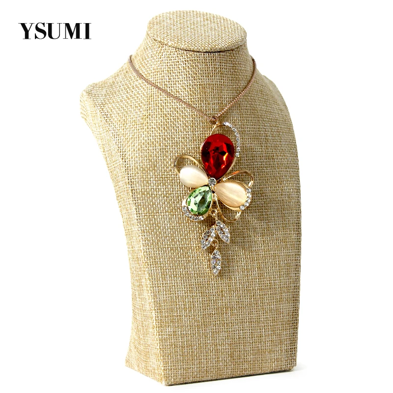 

YSUMI 20cm Jute Jewelry Display Stand Packaging Stand for Jewelry Necklace Display Holder Necklace Bust Jewelry organizer