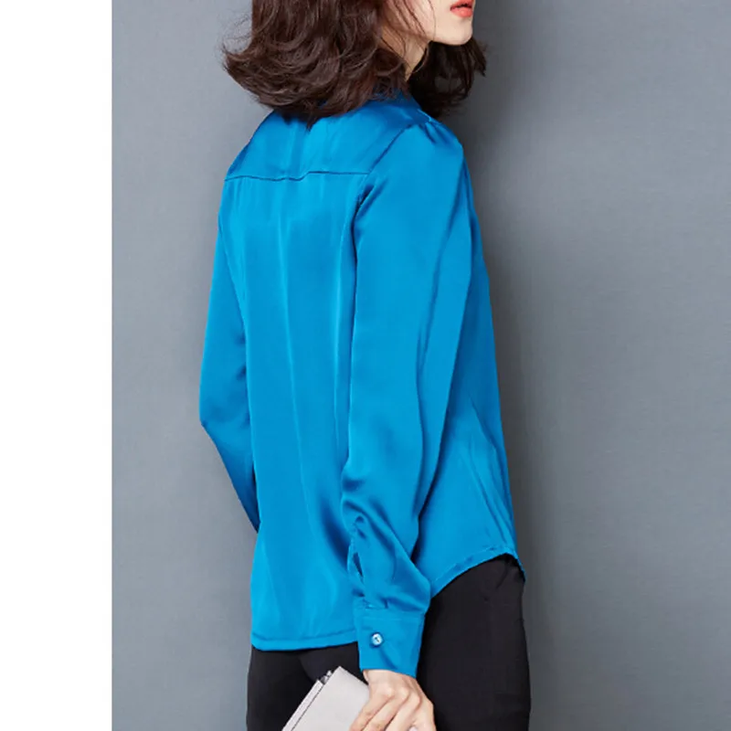 Базовая Корейская женская блузка с длинным рукавом Новинка осени 2018|blusas femininas|blouse