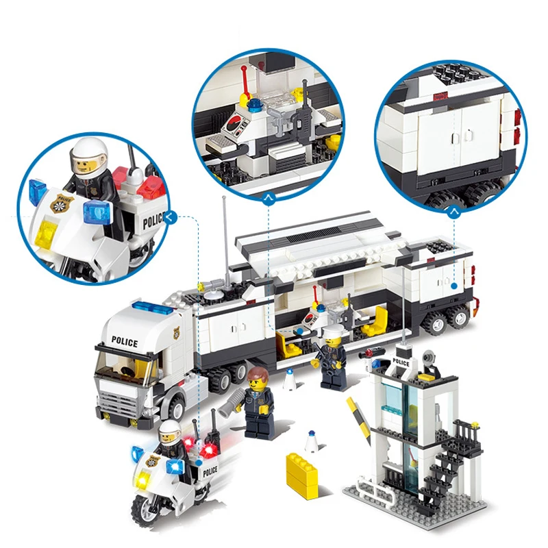 511 шт. детские игрушки городская улица полицейский участок автомобиль грузовик