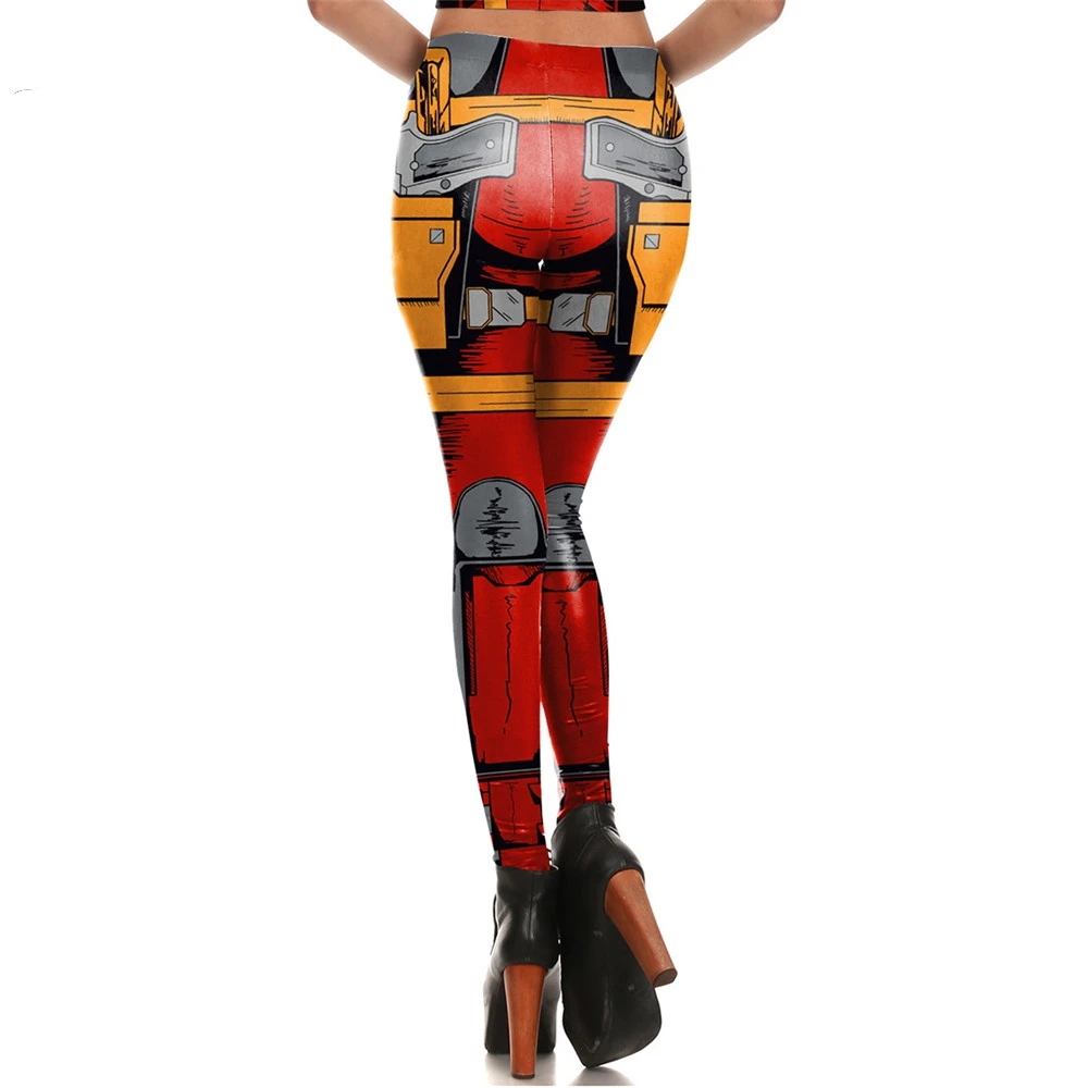 2017 Freeshipping New Women Print Leggings Comic Style Super Hero Ankle-length Deadpool Leggins Hot Printed Woman Clothings | Женская