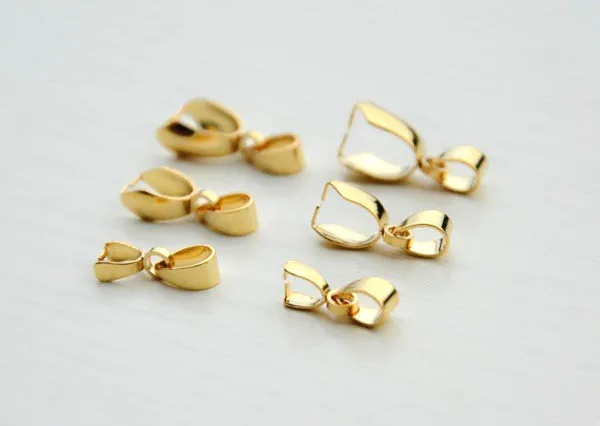 Stainless Steel Pinch Clip Bails Connectors DIY Findings Silver tone Golden Wholesale | Украшения и аксессуары