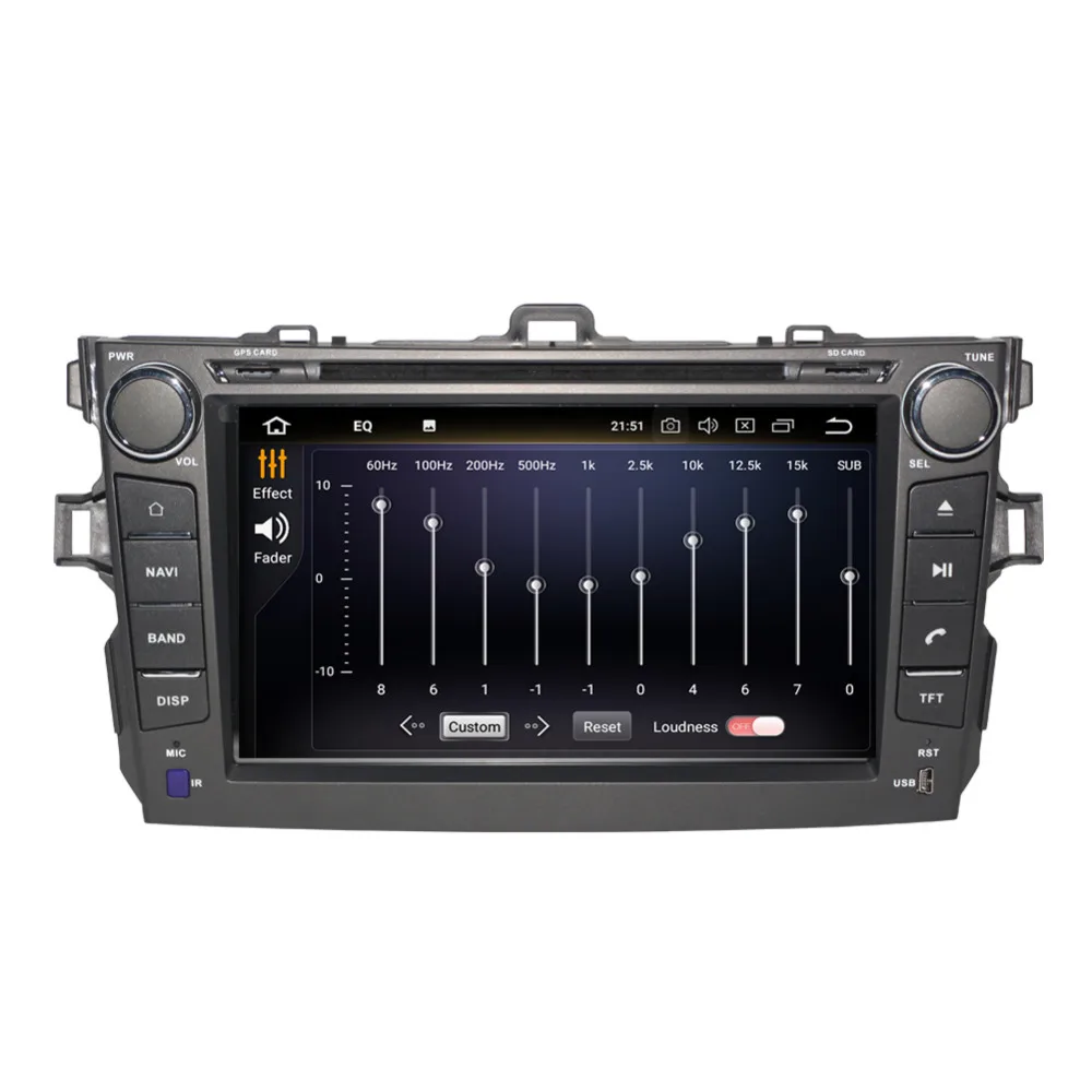 8 Inch Android 8.0 Octa Core 4GB+32GB Car PC GPS Head Unit For Toyota Corolla 2006-2011 Radio Stereo DVD Multimedia Player | Автомобили и