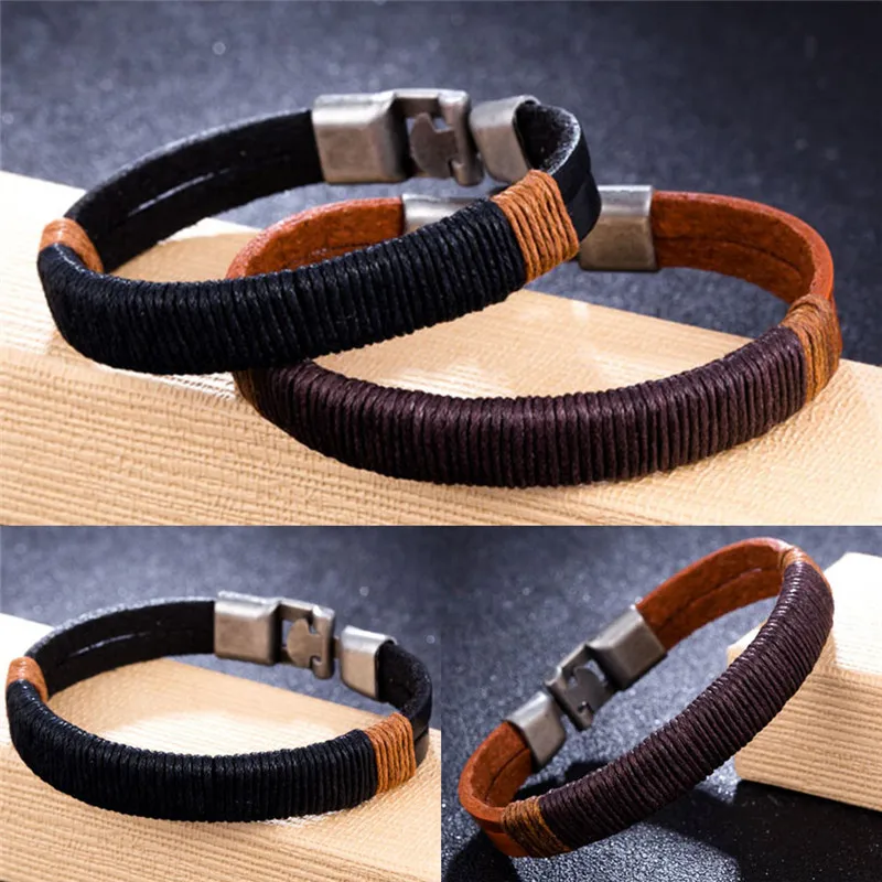 Браслеты и браслеты мужские кожаные Pulseira Masculina ювелирные изделия шарм Bileklik Pulseiras