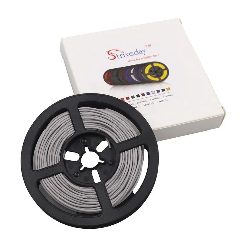 Гибкий резиновый силиконовый провод 10 цветов для выбора фута 16awg 30 метров луженая