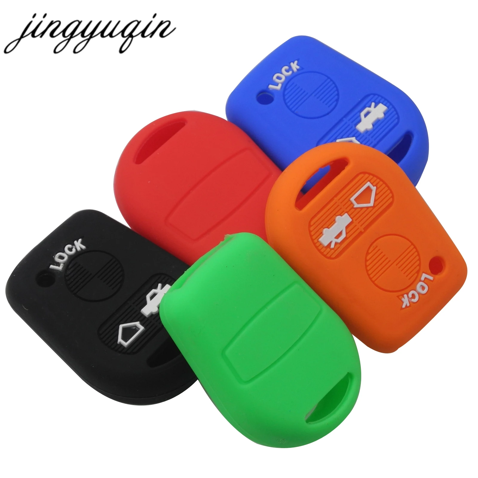 Jingyuqin 30 шт./лот силиконовый чехол для ключей BMW E31 E32 E34 E36 E38 E39 E46 Z3 3 кнопочный