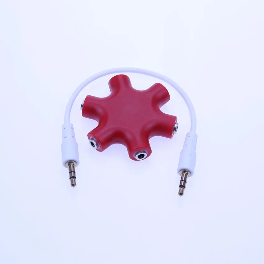 cltgxdd 3.5mm Aux Audio Cable Splitter 1 Male to 5 Female Earphone Port 3.5 Jack Share Adapter for IPhone Tablet PC MP3 MP4 | Компьютеры и