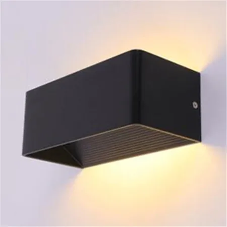 6W Black Body Светодиодный настенный светильник, Квадратный светодиодный алюминиевый настенный светильник, прикроватный светильник для спальни, Домашний Светильник, внутреннее украшение, настенные лампы для помещений, NR-88 - Цвет абажура: 6W Black Body