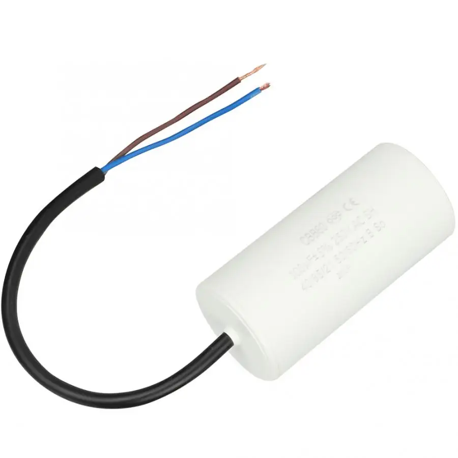 CBB60 250V AC 100 мкФ 50/60Hz конденсатор с проводным выводом для воздушного компрессора