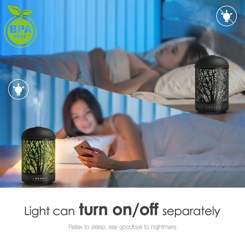 EJOAI 100 мл металлический ультразвуковой увлажнитель воздуха Арома эфирные масла