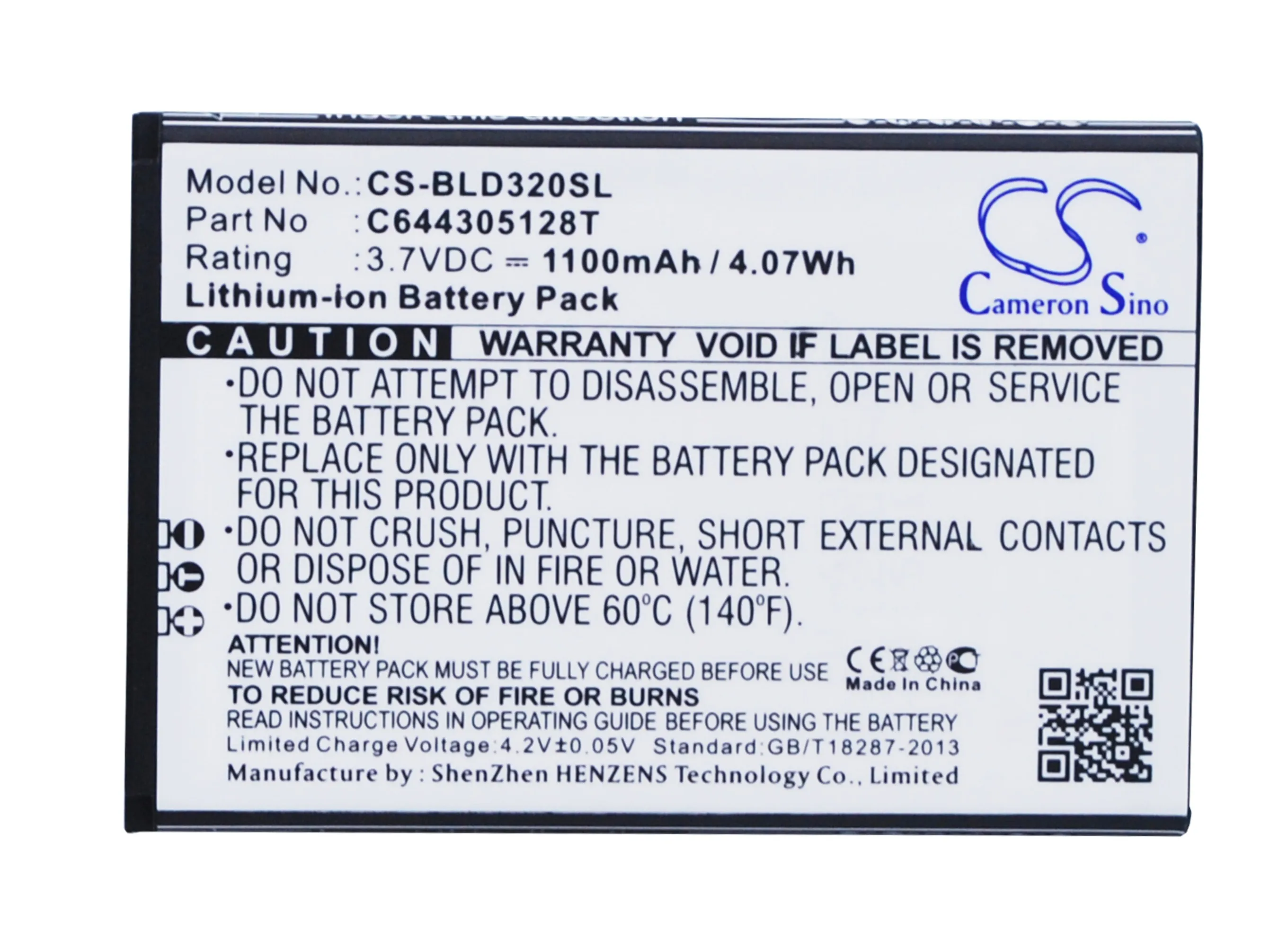 Аккумулятор Cameron Sino 1100mAh C644305128T для BLU Dash 3 2|Аккумуляторы мобильных телефонов| |