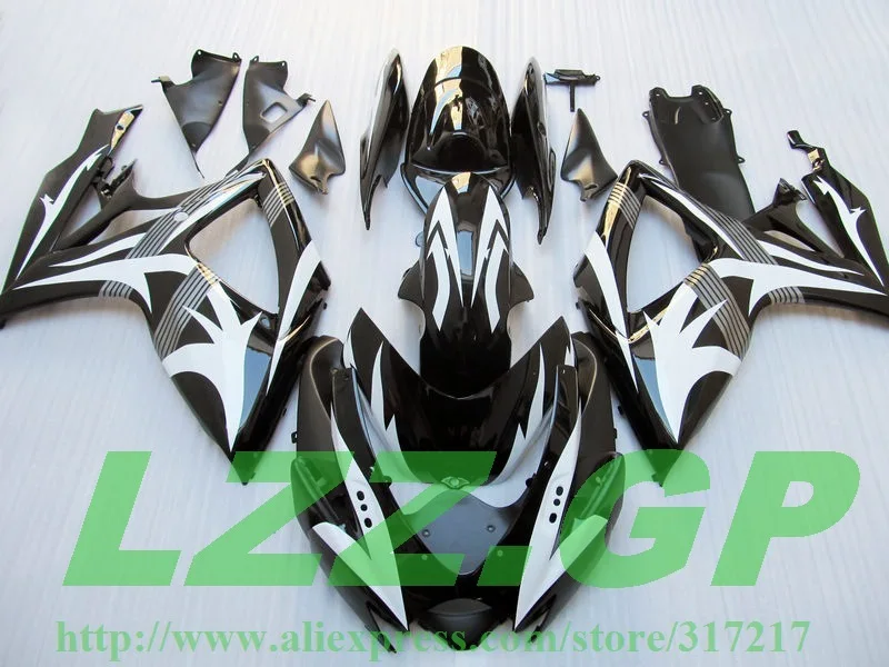 

Black/White full Fairing for SUZUKI GSXR600 750 GSXR600 GSXR750 GSX-R600 750 K6 06 07 2006 2007 body kit