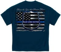 blue lives matter flag t shirt police cop law enforcement officer pd tee 100 quality cotton men print dress t shirt