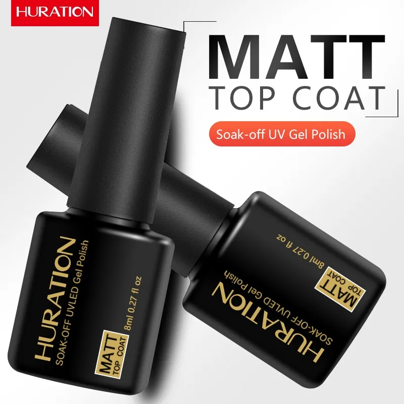 Huration Matt Nail Art Topcoat Lucky UV гель для лампа маникюра чистящий Гель лак здоровый и