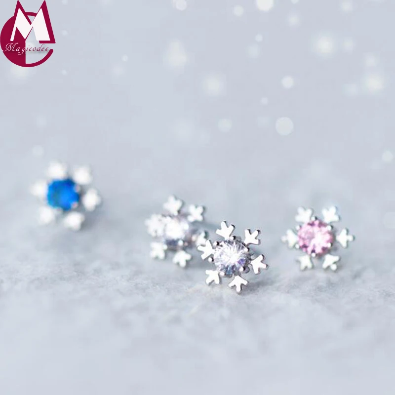 Новые 925 серебро Для женщин серьги гвоздики Модные украшения Мода простой